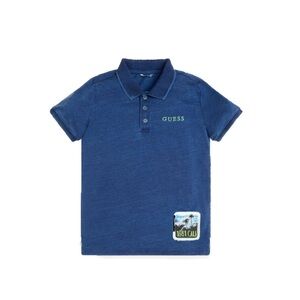 GUESS Boy’s Dark Blue Polo with Lime Logo